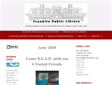 Tablet Screenshot of franklinlibrary.org